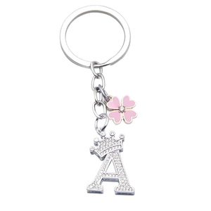 GUOYU Llavero de Metal Plateado con Letra Inicial, Regalo para Mujeres, Hombres, Cumpleaños, Navidad, Amigos, Colegas, Parejas, Mamá, Hermana (1A) - Product Image 1