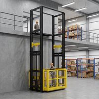 Monte-charge électrique pour entrepôt, prix usine 20%, entraînement par vérin hydraulique, élévation 16m, commande sans fil, en acier