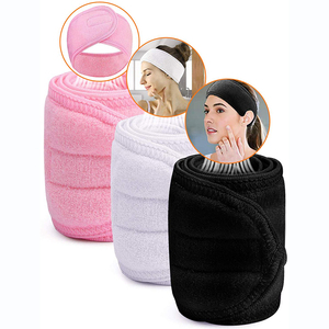 Fábrica al por mayor suave elástico que lavarse la cara de diadema Spa baño banda de pelo - Product Image 1