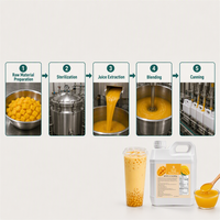 Leverancier van Bubble Tea, groothandelsprijs, 2,5 kg Mango fruitsap drank voor melktheewinkels