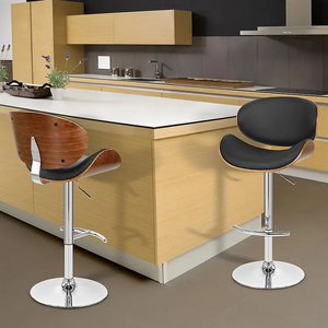<span class=keywords><strong>Chaise</strong></span> de bar <span class=keywords><strong>haute</strong></span> de <span class=keywords><strong>cuisine</strong></span> pivotante à hauteur de comptoir de siège en bois Offre Spéciale moderne nouveau design - Product Image 1