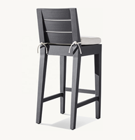 Ensemble de mobilier de bar extérieur en aluminium artisanal de luxe moderne pour cour, patio, jardin, hôtel, plage, piscine