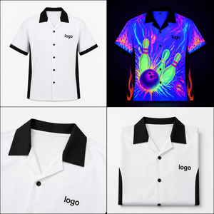เสื้อเชิ้ตโบว์ลิ่งแบบมีกระเป๋าอเนกประสงค์ สไตล์เทคแวร์ คาร์โก้ สตรีทสไตล์ ทรงโอเวอร์ไซส์ กระเป๋าหลายช่อง ปักโลโก้ตามสั่ง รับผลิตแบบ OEM ขายส่ง - Product Image 1