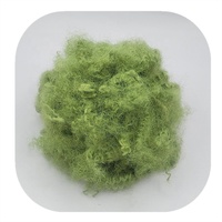 Fibre de polyester ajourée pour le remplissage, couleur verte, lot de 12 pièces, 15D x 51mm