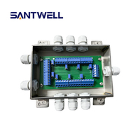Boîtier de jonction Santwell JBG-8 en acier inoxydable 304 IP67 pour 6 cellules de pesage, boîtier de sommation de tension analogique pour pont-bascule, garantie 1 an