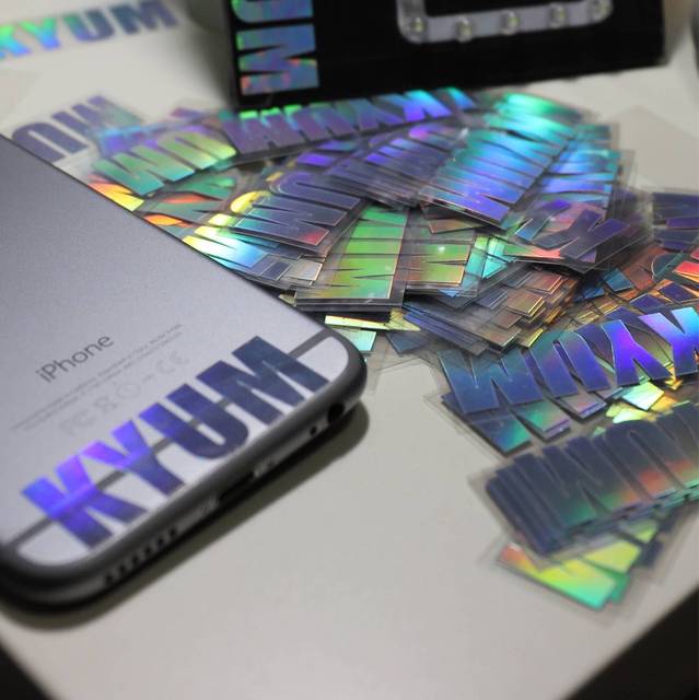 Custom Transfer Wall Car Kpop Light Holographic Stick Vinyl for Concert Printing Decals Die Cut Sticker logo