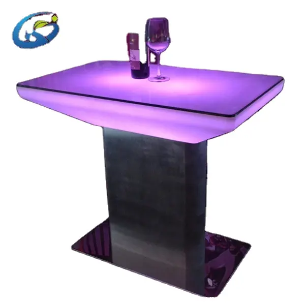 Modern Lighted up 16 Color Remote Control Wireless Portable Bar Restaurant LED Table