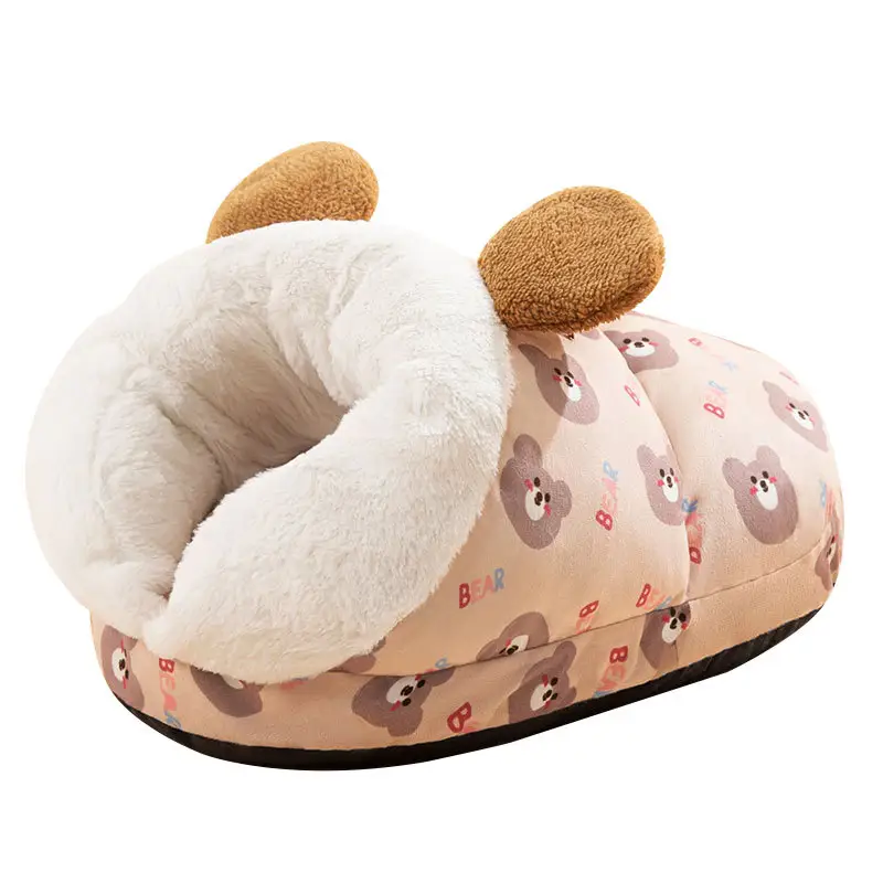 New design cheap pretty semi-closed pet bed for dogs and cats