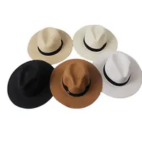 Messico Sombreros Summer traspirante Sun Straw Braid Floppy Fedora Beach Panama hat