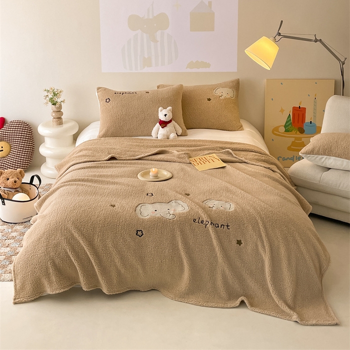 Blanket cute baby elephant