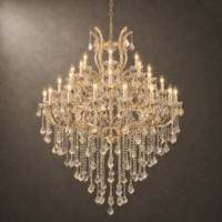Lustre en cristal Maria Theresa personnalisé de luxe à 36 lumières pour la décoration de salle à manger
