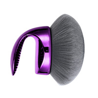 Pinceau tampon portable multi-usage à tête champignon en nylon avec manche en plastique pour poudre libre, fard à joues, lotion corporelle et maquillage - 1 pièce