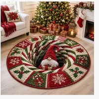 Tapis de Noël transfrontalier en velours cristal imprimé, antidérapant et durable, pour salon, style dessin animé et anime