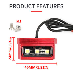 รถจักรยานยนต์ไฟ LED 12V สากลประตูท้ายป้ายทะเบียนไฟ LED สำหรับ Z400นินจา/GS125/<span class=keywords><strong>CRF450L</strong></span>/diavel X/YZF-R400/S1000XR - Product Image 2