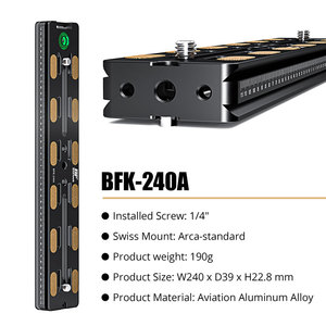 Placa de Liberación Rápida Universal de 240 mm de Aleación de Aluminio con Soporte de Placa Acra/RRS, Accesorios para Cámara - Product Image 3