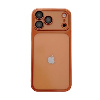 Coque de téléphone rigide en PC semi-transparente mate avec cadre électroplaqué anti-traces de doigts, protection intégrale des objectifs et design animalier