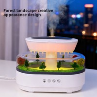 Diffuseur d'arômes Raindrop Micro Landscape, nébuliseur silencieux avec fonction de minuterie, humidificateur domestique pour chambre à coucher