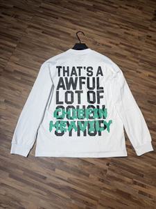 Sudadera con Capucha de Manga Larga Holgada de Alta Calidad, 100% Algodón Pesado, Marca de Moda Urbana, con Estampado 'THAT'S A AWFUL LOT OF COUGH SYRUP' para Hombre - Product Image 3