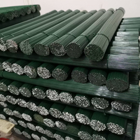 Kawat Bunga Bulat Berlapis Hijau 22GA untuk Rangkaian Bunga Kering