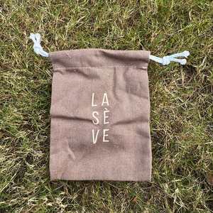 Custom Eco-Friendly Organic Cotton <b>Drawstring</b> <b>Pouch</b> Biodegradable Gift Bag for Crafts Stickers Candles Photo Frames GOTS - Product Image 5