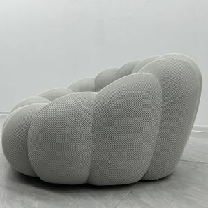 Canapé-lit modulaire en tissu crème, design minimaliste, style artistique, tendance influenceur, avec mousse rafraîchissante - Product Image 5