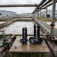 Pompe à eaux usées submersible électrique industrielle WQ anti-colmatage avec broyeur, verticale, robuste, pour drainage des eaux usées et des fosses.