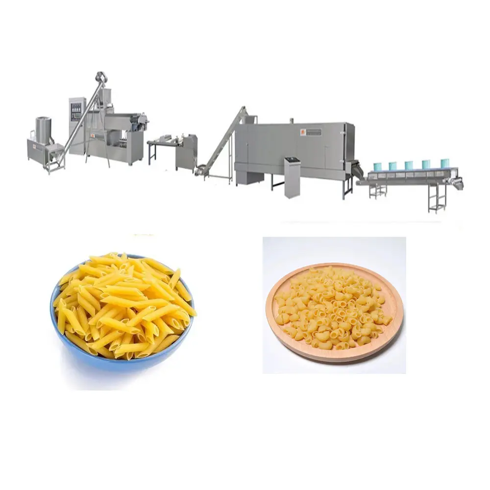 Automatic Electric Industrial Pasta Making Machine Italy Macaroni Pasta Extruder Processing Line