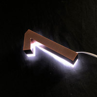 Lettres de signalisation extérieure 3D rétroéclairées en acrylique personnalisées avec bandes LED, numéros lumineux et logo électronique pour la décoration d'entreprise