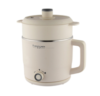 Casserole électrique pour fondue 1,5/1,8 L, cuiseur à ramen portable, poêle antiadhésive avec protection contre la surchauffe et l'ébullition à sec
