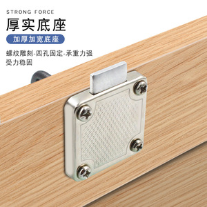 Serrure de meuble en alliage de zinc 21-24mm avec clé en laiton, fonctionnement fluide, design minimaliste pour armoire, tiroir, commode, bureau, chevet - Product Image 2
