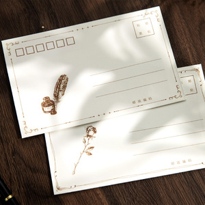 1 Set nella busta di carta Set lettere da lontano serie manuale materiale messaggio decorazione di fondo europeo - Product Image 4