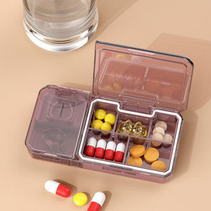 Boîte à pilules portable de haute qualité 3 en 1 pour les voyages, coupe et distribution de pilules, boîte à médicaments en plastique étanche à l'humidité - Product Image 1