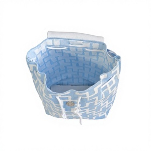 Zaino da donna con stampa geometrica alla moda, borsa casual in maglia di grande capacità con manico per ufficio, scuola, viaggi, uso quotidiano - Product Image 4