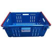 QS 600*400*245mm Maille En plastique Bac De Rangement Empilable Maille Panier En Plastique pehd Caisse pour fruits Légumes Frais