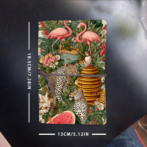 Carnet rétro A6 avec pendentif feuille Cadeau du vendredi noir pour les clients afin de stimuler les liens d'affaires avec Flamingo Leopard Owl Bee Hive - Product Image 6