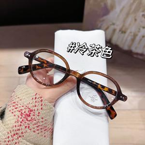 2025アンチブルーライト女性用楕円形眼鏡ヒョウブランドデザイナー光学レトロインスグラムフレームクリアメガネオタクメガネ - Product Image 4