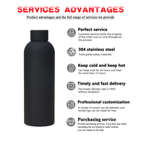 Thermos en acier inoxydable à double paroi personnalisé de 17 oz avec marqueur de temps et affichage de la température