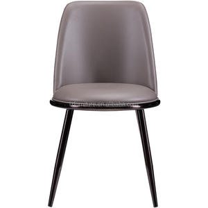 Silla de Esquina Metálica de Lujo Moderna, Simple y Duradera para Comedor, con Patas Negras y Doradas, Marca Love Zone - Product Image 1