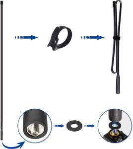 Antena táctica de doble banda VHF UHF, antena plegable de 108cm para Baofeng 2017 <span class=keywords><strong>5ra</strong></span> 5re, Walkie Talkie CS, antena táctica de doble banda - Product Image 3
