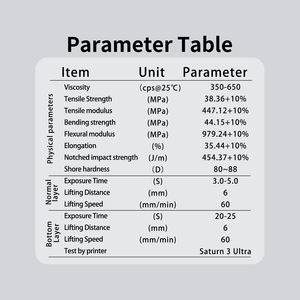 ANTINSKY Material de Impresión 3D de Alta Calidad, Resina Resistente Estándar, Baja Viscosidad y Olor, con Baja Contracción para Productos Plásticos - Product Image 6