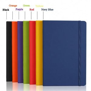 Navy Blue Custom LOGO Ruled <b>Lined</b> Journal <b>Notebook</b> A5 Hardcover PU Leather 100 Sheets for Students - Product Image 3