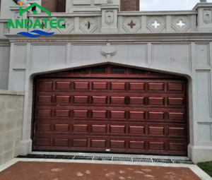 Porte de garage sectionnelle à double battant en bois massif américain, isolée, avec volet <span class=keywords><strong>coulissant</strong></span> latéral, <span class=keywords><strong>prix</strong></span> - Product Image 6