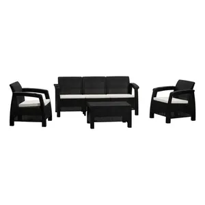Sala eleganza De Balcon Tipo Rattan Jardin Terraza Lounge Estructura Wengue - Product Image 2