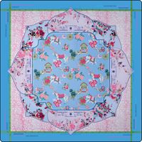 Alas Meja Mahjong Bermotif Bunga Terbuat dari Karet, Anti Bising, Anti Selip, Peredam Suara, dan Tahan Air untuk Digunakan di Atas Meja.