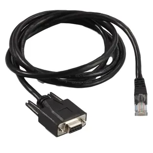 HOT SALE Gray/Black Male RJ45 to Female D-Sub 9 pin DB9 serial port line RS232 connection line VGA cable