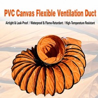 Tuyau d'extraction flexible en PVC extensible pour ventilation de tunnel, équipement industriel, raccordement de ventilateur