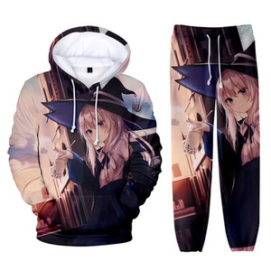 Conjunto de Sudadera con Capucha y Pantalones Deportivos Majo No Tabitabi, Conjunto de Sudadera con Capucha y Pantalones de Anime al por Mayor, Unisex, para Mujer y Hombre, Ropa Casual de Cosplay - Product Image 6