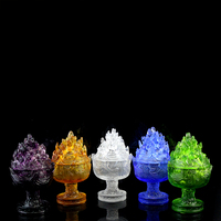 Boshan Ofen Kunst Handwerk Fengming Großhandel 0,7Kg Bernstein Glas Weihrauch Brenner für Buddhistische Tempel oder Tee Zimmer