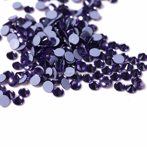Zk Bán Buôn Chất Lượng Cao Tanzanite Màu Tím Tinh Thể SS6-SS30 Đá Quý Nhiệt Cố Định Rhinestone Phẳng Trở Lại Glass Rhinestone - Product Image 3