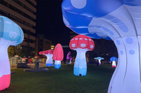 Eclairage LED Champignons gonflables décoration champignons pour festival de musique Tente champignon gonflable géante pour scène